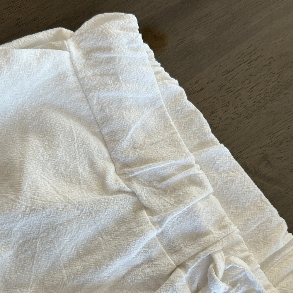 White linen & cotton white Beach Ankle-Length Women's Pants size XL New W Tag - Picture 14 of 16